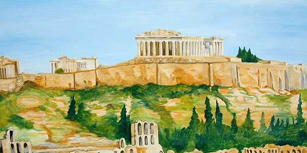 Wandbild Akropolis