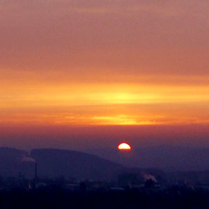 Foto vom Sonnenaufgang in Brakel